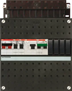 ABB Haf HC132/1+H42 kast met 1 aardlekautomaat 16A 30mA, aardlekschakelaar 2P 40A 30mA en 2 groepen 16A en hoofdschakelaar 2P 40A Flitsaanbieding