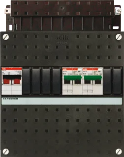 Aanbieding ABB Haf HC200/1+H42 kast met 2 aardlekautomaten 16A 30mA en hoofdschakelaar 2P 40A