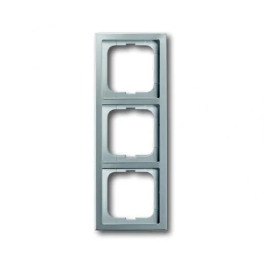 Busch-Jaeger 1723-866K Pure stainless steel afdekraam 3V RVS Superprijs