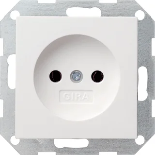 Gira 448027 1-voudige wandcontactdoos ZONDER randaarde zuiverwit mat Seizoensaanbieding