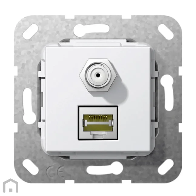 Uitverkoop Gira 569703 modular jack RJ45 cat.6 + sat-F aansluiting zwg