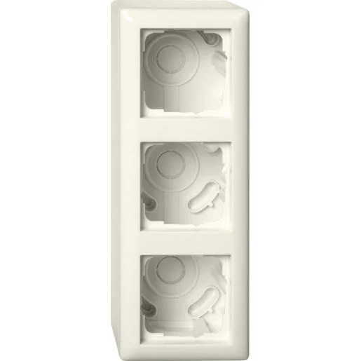 Gira 106301 opbouwbehuizing 3-voudig compleet met afdekraam, creme glanzend Beste Prijs