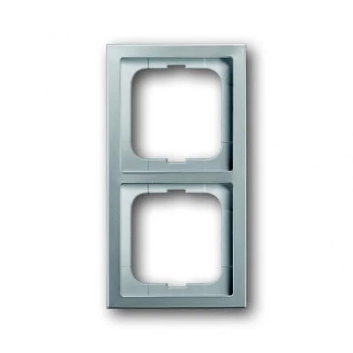 Busch-Jaeger 1722-866K Pure stainless steel afdekraam 2V RVS Laatste Kans