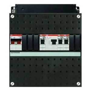 Merkproduct ABB Haf HAD3201-20+H42 3-groepen 1-aardlek 2P 40A en hoofdschakelaar 2P 40A 22x22cm