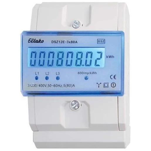 Eltako DSZ15DE-3X80A Digitale 3-Fase KWH meter met dagteller Actieprijs