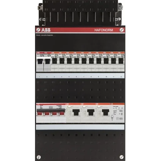 Weekendaanbieding ABB Haf HAD343432-222FT+H44 3-fasen, 10 groepen met kookgroep 2P+2N en beltrafo 1A