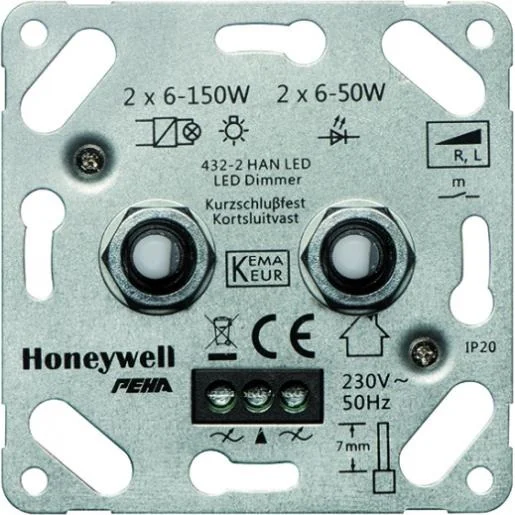 Peha duo dimmer LED 6-150W universeel en LED retrofit 432-2HANLEDO.A Hoge Kwaliteit