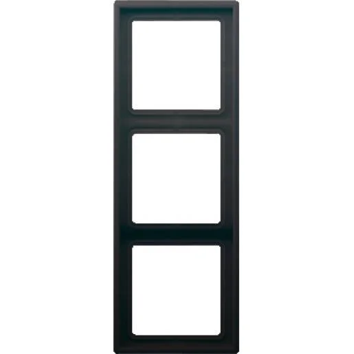 Jung LS983SW afdekraam 3-voudig zwart Exclusieve Aanbieding