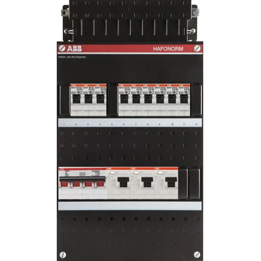 Must-Have ABB Haf HAD333333-222+H44 3-fasen 9-groepen 3x aardlek 2P 40A 30mA en hoofdschakelaar 4P 40A