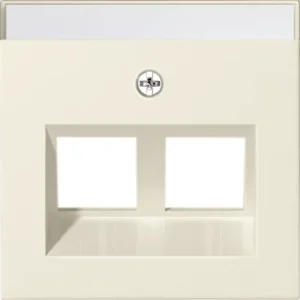 Laatste Kans Gira 264001 data centraalplaat tbv draagring 2xRJ45 creme glanzend