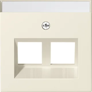 Laatste Kans Gira 264001 data centraalplaat tbv draagring 2xRJ45 creme glanzend