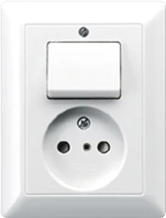 Jung AS5546EU wissel combinatie zonder randaarde wit(creme) Hete Deal