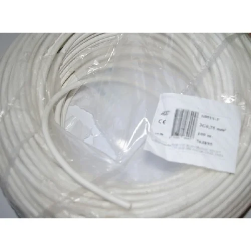 Tijdelijk Beschikbaar 100mtr Vmvl snoer 3×0.75mm² wit