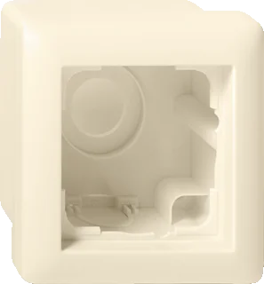 Gira 106101 opbouwbehuizing 1-voudig compleet met afdekraam, creme glanzend Gecertificeerd