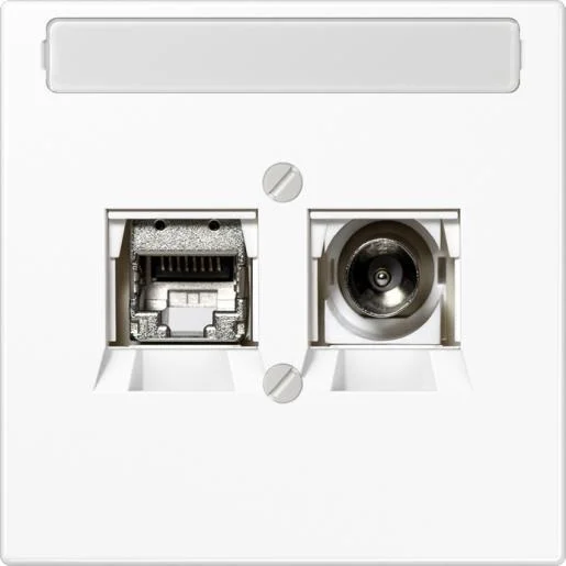 Jung MMDLS4521WW aansluitdoos COAX/DATA alpin wit Exclusieve Aanbieding