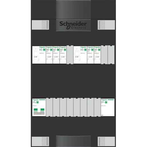 Seizoensaanbieding Schneider ADV1B205AB 5-groepen 2-aardlek 2P 40A, beltrafo hoofdschakelaar 2P 40A