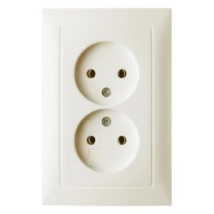 Alleen Vandaag Berker 47958982 dubbele wandcontactdoos zonder randaarde KV creme glanzend