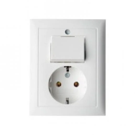 Berker wandcontactdoos met wipschakelaar s.1 polar wit mat 6143568949 Favoriet