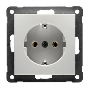 Peha D11.6511.02 Badora 1-voudige wandcontactdoos randaarde levend wit Goedkoop