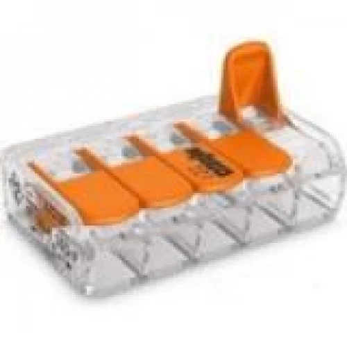 Merkproduct Wago 221-415 lasklem 5P met hendel transparant 25st
