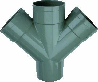 Favoriet Wavin t-stuk dubbel 40 x 40 x 40 x 40 PVC 45° 3 x mof Lijm