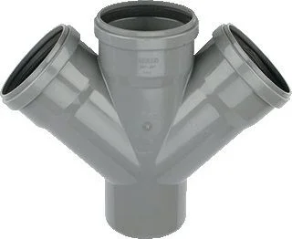 Tijdelijk Beschikbaar Wavin wafix SN4 t-stuk dubbel 110 x 110 x 110 x 110 PVC 45° 3 x mof Manchet