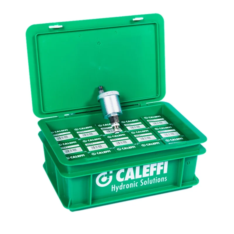 Voordeelprijs Caleffi Minical koffer + 15 automatische ontluchters 1/2"