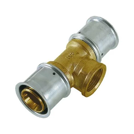 Snelle Levering Multitubo t-stuk binnendraad 16 x 1/2" x 16 messing