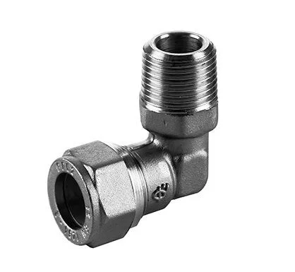 Lovak knel knie buitendraad 15 x 1/2" messing vernikkeld Voordeelprijs