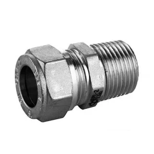 Lovak knel puntstuk 15 x 1/2" messing vernikkeld Weekendaanbieding