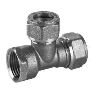 Lovak knel t-stuk 15 x 15 x 1/2" messing vernikkeld Alleen Vandaag