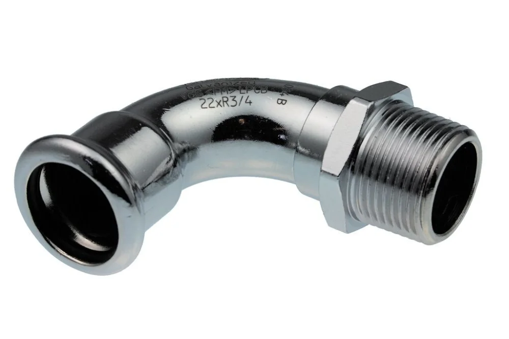 VSH Xpress knie buitendraad 12 x 3/8" staal verzinkt Beperkt Aanbod