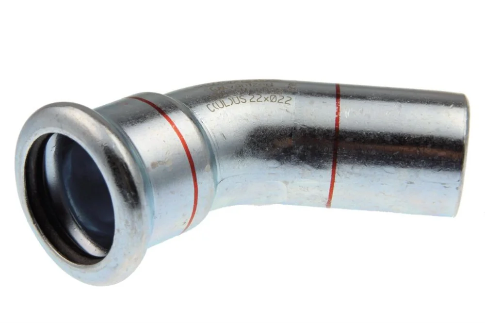 VSH Xpress bocht 76,1 x 76,1 staal verzinkt 45° Speciale Aanbieding