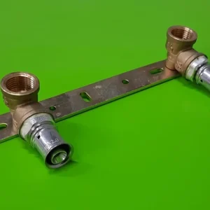 Multitubo muurplaat dubbel recht 16 x 1/2" messing 150 Alleen Vandaag