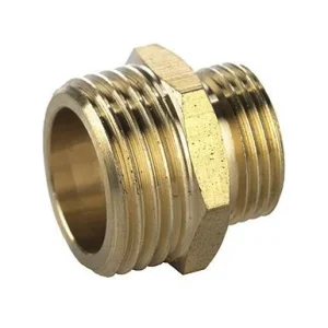 Lovak dubbele nippel 3/4" x 3/8" messing Goedkoop