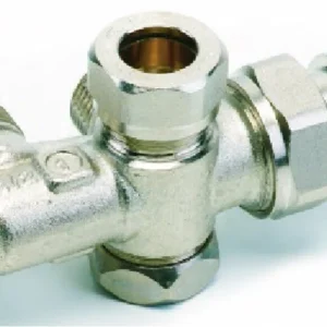 Comap onderblok 2-pijps M22 x 1/2" haaks Op = Op