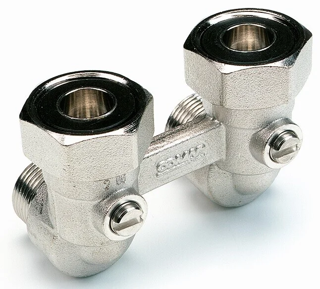 Comap onderblok 2-pijps H-H 50 M22 haaks 3/4" euroconus Gereduceerde Prijs