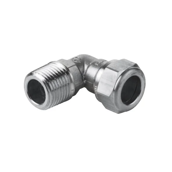 VSH Super Knel knie buitendraad 22 x 3/4" messing vernikkeld Aanbieding