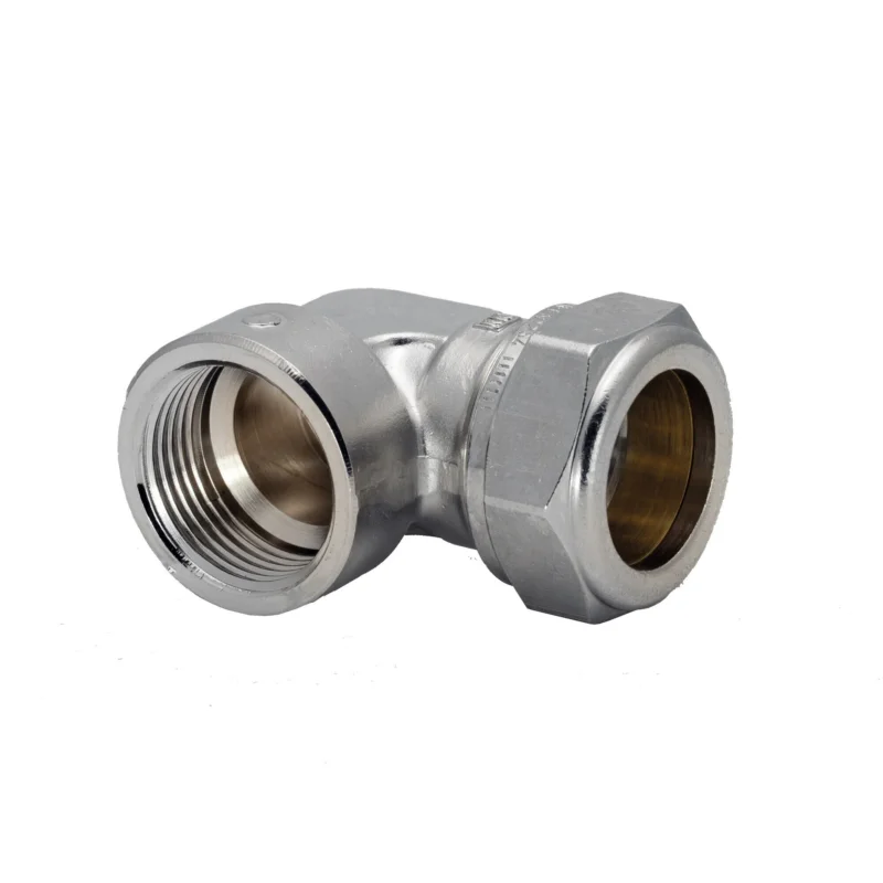 VSH Super Knel knie binnendraad 22 p 1/2" messing vernikkeld Aanbieding