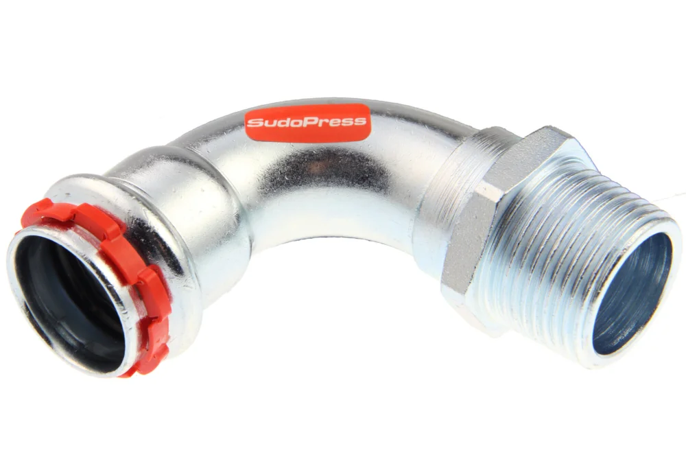 VSH Sudopress bocht buitendraad 22 x 3/4" staal verzinkt 90° Shop Nu