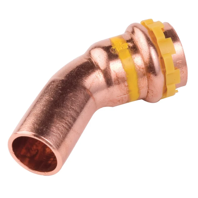 Beperkte Voorraad VSH SudoPress gas bocht 54 x 54 koper mof-spie 45°