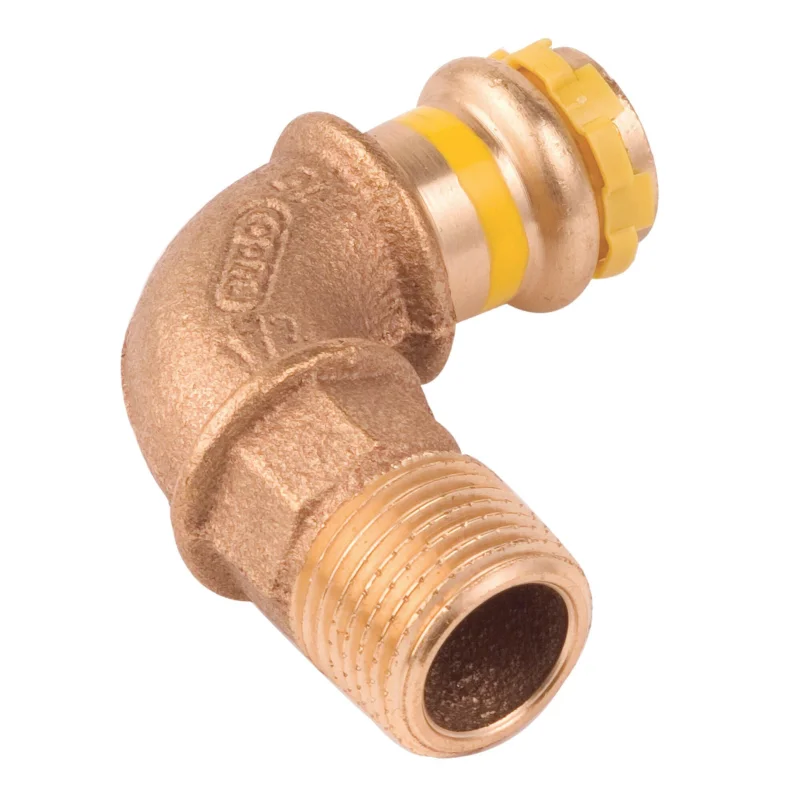 VSH SudoPress gas knie buitendraad 18 x 1/2" brons 90° Shop Nu