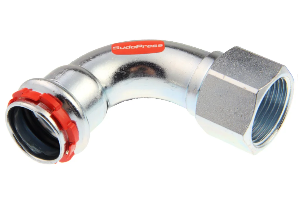 VSH Sudopress bocht binnendraad 22 x 3/4" staal verzinkt 90° Weekendaanbieding