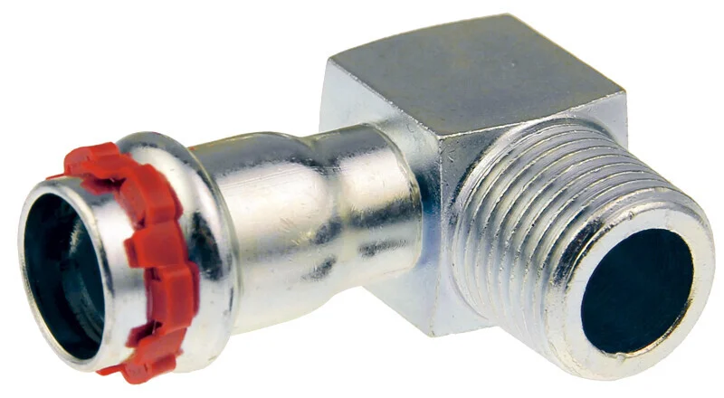 VSH Sudopress knie buitendraad 15 x 3/8" staal verzinkt 90° Uitverkoop