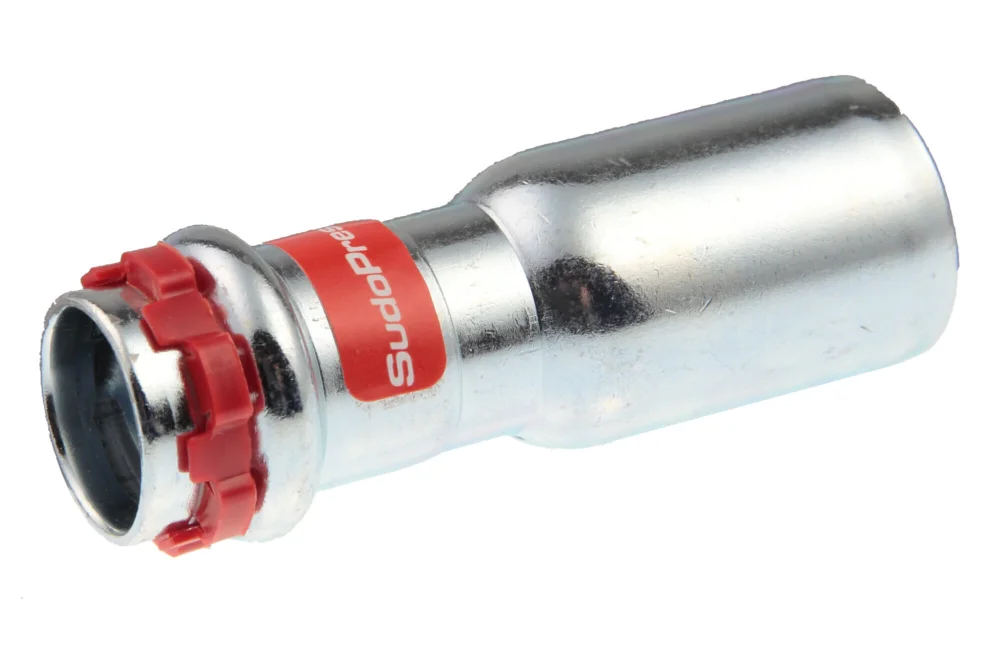 Weekendaanbieding VSH Sudopress rechte koppeling 54 x 22 staal verzinkt spie-mof