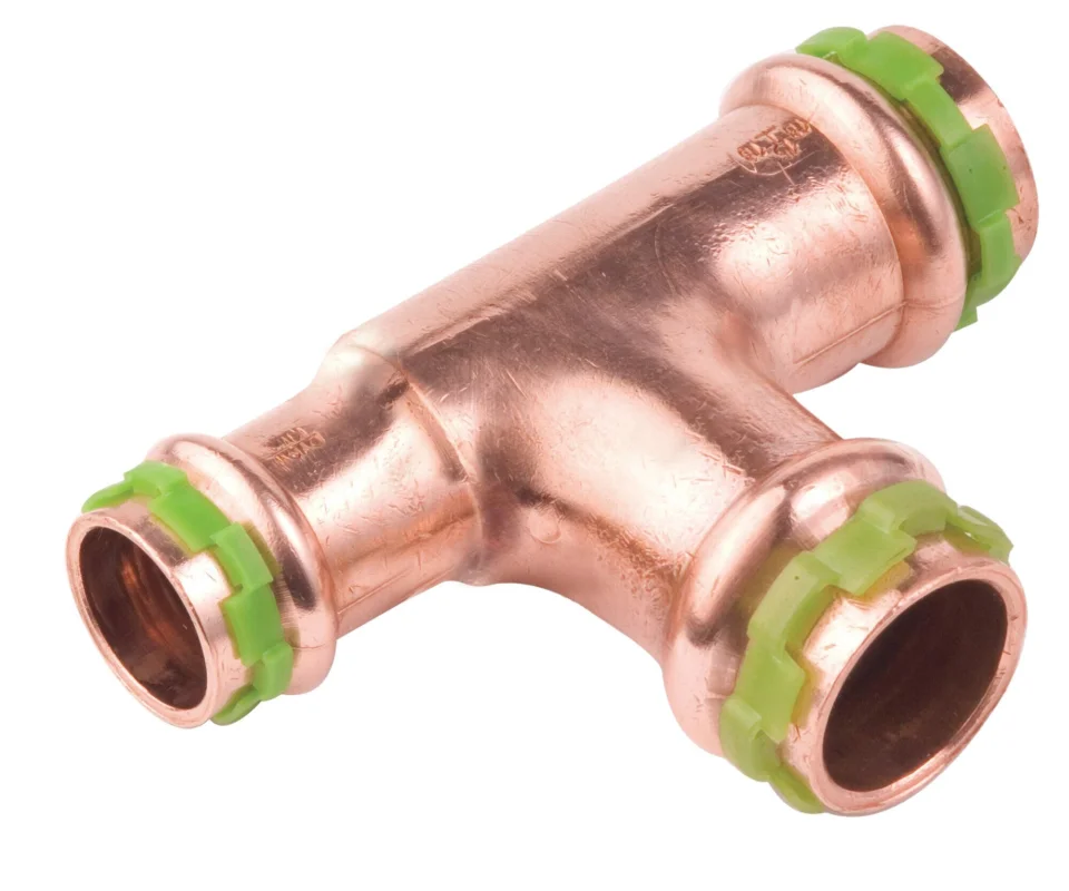 Koopje VSH Sudopress t-stuk 28 x 28 x 22 koper