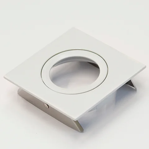 Prolumia Downlight ring, vierkant, 87(76)mm, wit kantelbaar, met bladveren Gratis Retour