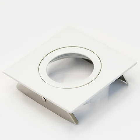 Prolumia Downlight ring, vierkant, 87(76)mm, puur wit kantelbaar, bladveren Goedkoop