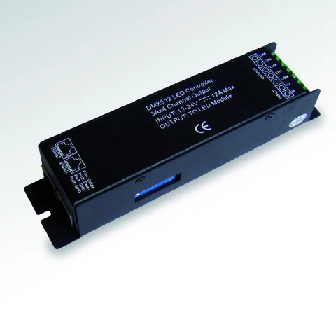 Prolumia RGBW controller DMX, 3A*4 kanalen, 12-24Vdc, 144-280W, DIP switch Laatste Kans