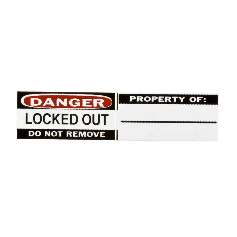 Brady - Hangsloten - Labels voor aluminium hangsloten - B826 LOCKOUT LBLS .75"HX1.25"W 6 SETS/PK - 050289 - 86050289 Flitsaanbieding